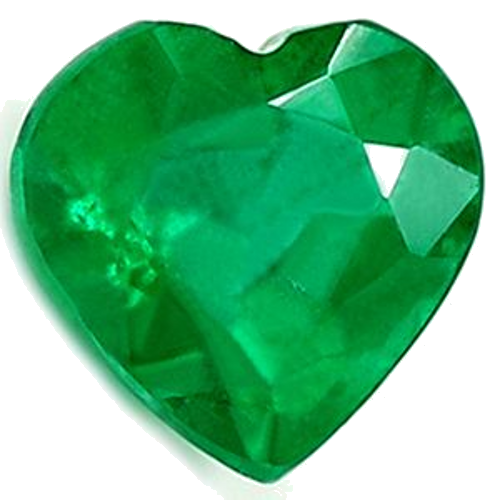 0.41 carat GREEN Heart Smaragdas (1)
