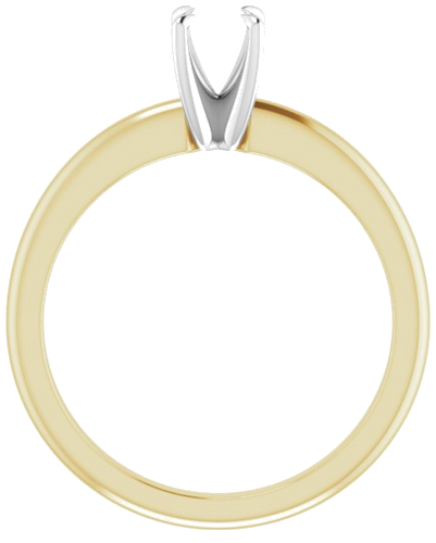 Sužadėtuvių Žiedas „Solitaire“ 585 Baltojo Ir Geltonojo Aukso Round 4.8mm (2)