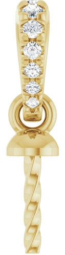 Pakabukas „Accented Pearl“ 14k yellow gold Pearl 6mm (1)