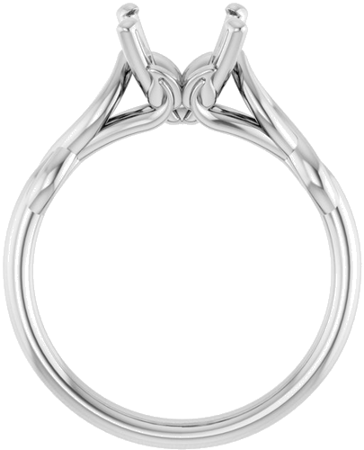 Sužadėtuvių Žiedas „Solitaire Sculptural“ 14k white gold Round 8.2mm (2)