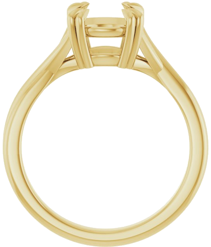 14K Yellow 8 mm Round Solitaire Engagement Ring Mounting (2)