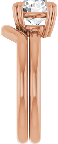 Sužadėtuvių Žiedas „Double Claw-Prong Solitaire“ 14k rose gold Round 8mm (9)