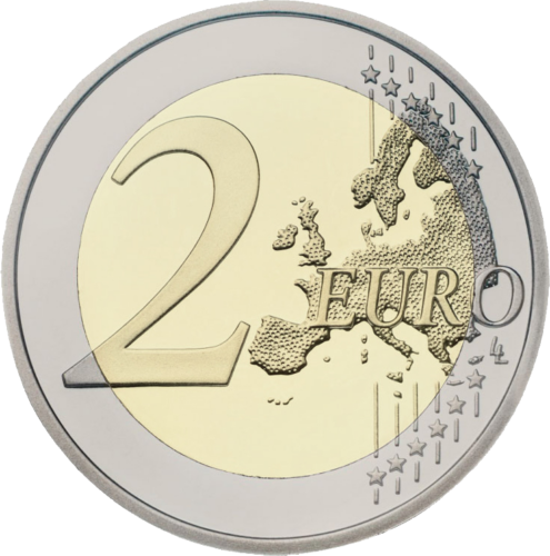 2023 Латвия Слава на Украйна 2 евро монета BU в картичка (3)