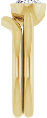Sužadėtuvių Žiedas „Half-Bezel Solitaire“ 14k yellow gold Oval 9mm x 7mm (9)