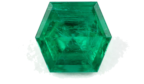 0.39 carat GREEN Hexagonal Smaragdas (1)