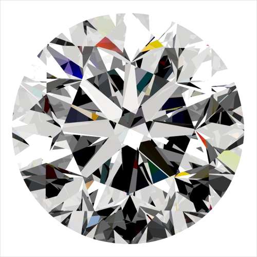 0.45 carat F-VVS2 Excellent cut Natūralus Round Deimantas (1)