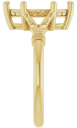 Sužadėtuvių Žiedas „Split Shank“ 585 Geltonojo Aukso Marquise 12mm x 6mm (4)