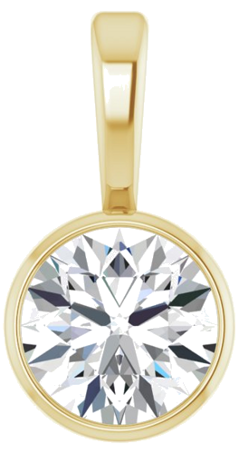 Pakabukas „Bezel-Set Solitaire“ 585 Geltonojo Aukso Round 4.5mm (4)