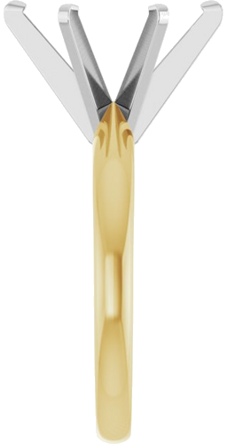 14K Yellow White 12x10 mm Oval Solitaire Engagement Ring Mounting (4)