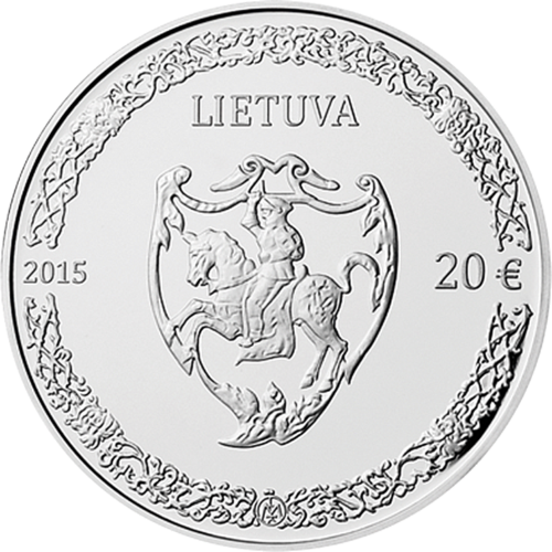2015 Радвила, Литва, сребърна монета от 20 евро (2)