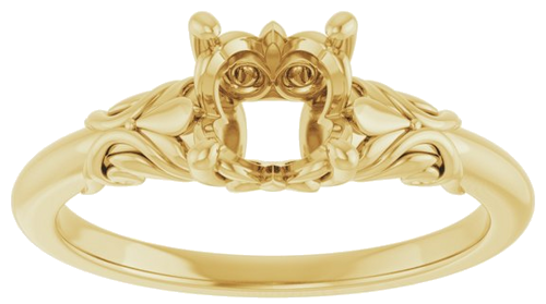 Sužadėtuvių Žiedas „Solitaire“ 14k yellow gold Round 6.5mm (3)