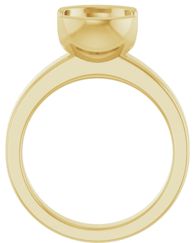 Sužadėtuvių Žiedas „Half-Bezel Solitaire“ 18k yellow gold Round 9.4mm (2)