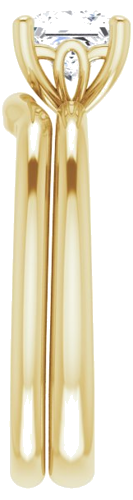 Sužadėtuvių Žiedas 14k yellow gold Square 5mm (9)