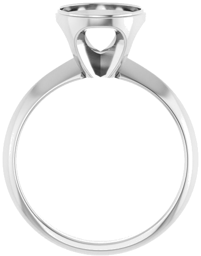 14K White 8.2 mm Round Solitaire Engagement Ring Mounting (2)