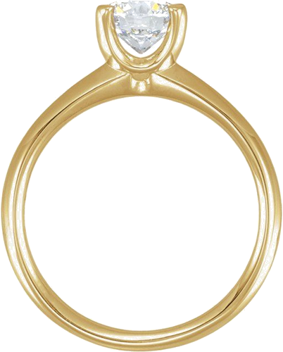 Sužadėtuvių Žiedas „Solitaire“ 14k yellow gold Round 6.5mm (4)