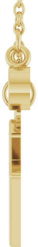 Pakabukas „Accented Initial“ 14k yellow gold Round 3mm (4)