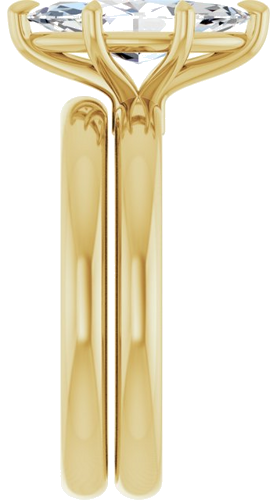 Sužadėtuvių Žiedas „Claw-Prong“ 10k yellow gold Marquise 12mm x 6mm (9)