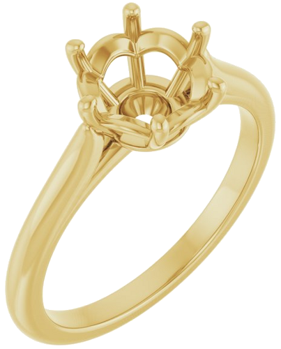 Sužadėtuvių Žiedas 14k yellow gold Round 7.4mm (1)