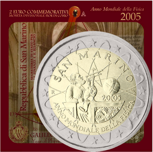 2005 San Marino Year of Physics 2 euro coin (1)