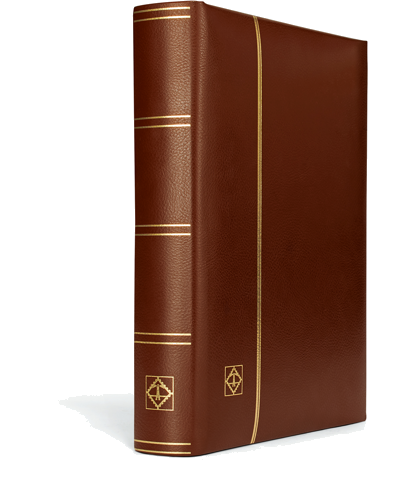 Ādas albums pastmarkām Leader Din (64 lappuses) (2)