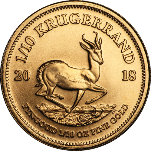 1/10 oz Krugerrand Pietų Afrika auksinė moneta (Mix metai) (2)