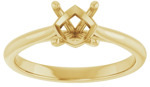 Sužadėtuvių Žiedas „Solitaire“ 18k yellow gold Round 6.5mm (3)