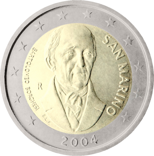 2004 Сан-Марино Бартоломео Боргези монета 2 евро (3)
