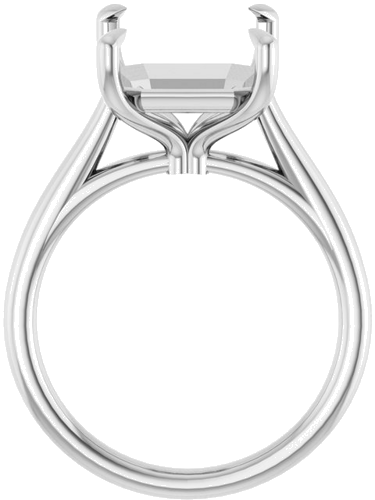Sužadėtuvių Žiedas „Claw-Pong“ 14k white gold Emerald 12mm x 10mm (2)
