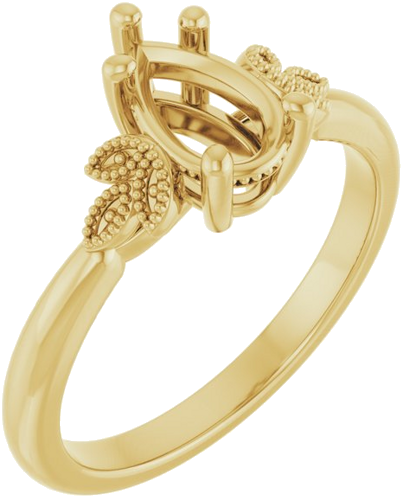 Sužadėtuvių Žiedas „Solitaire“ 14k yellow gold Pear 8mm x 5mm (1)