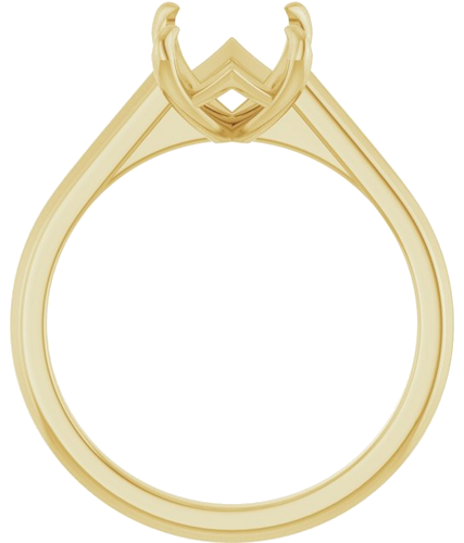 Sužadėtuvių Žiedas „Solitaire“ 585 Geltonojo Aukso Emerald 9mm x 7mm (2)