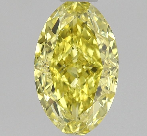 0.45 carat Fancy Vivid Yellow-VS2 Natūralus Oval Deimantas (1)