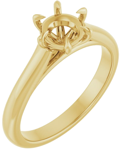Sužadėtuvių Žiedas „Claw-Prong“ 14k yellow gold Round 6.5mm (1)