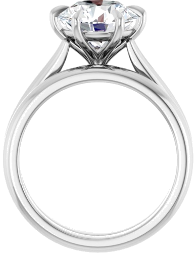 Sužadėtuvių Žiedas „Claw-Prong“ 14k white gold Round 9mm (7)