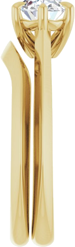 Sužadėtuvių Žiedas „Claw-Prong Solitaire“ 14k yellow gold Oval 8mm x 6mm (9)