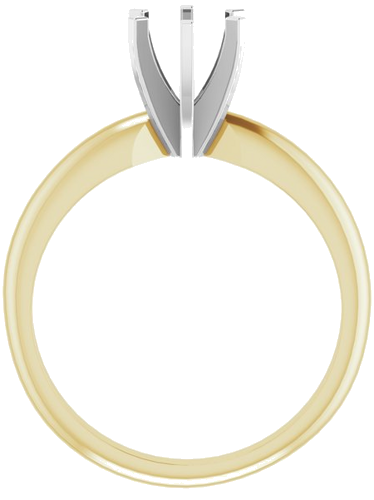 Sužadėtuvių Žiedas „Lightweight Solitaire“ 14k yellow gold & platinum Round 5.7mm x 6mm (2)