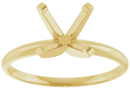 Sužadėtuvių Žiedas „Solitaire“ 585 Geltonojo Aukso Square 6mm (3)