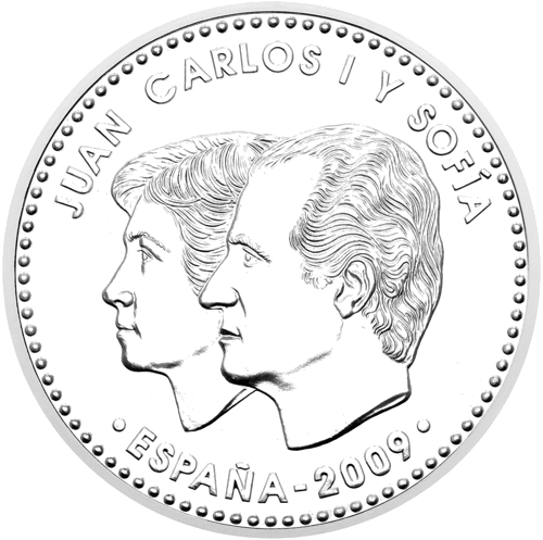 2009 Еврозона юбилей Испания 12 евро сребърна монета (2)