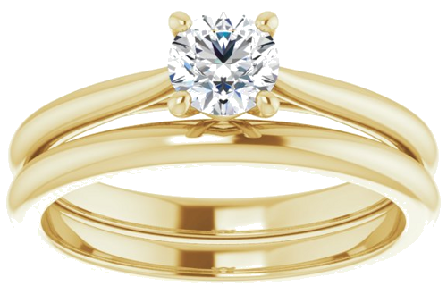 14K Yellow 4.8 mm Round Solitaire Engagement Ring Mounting (8)