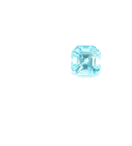 0.61 carat BLUE STEP cut Octagonal Zircon (1)