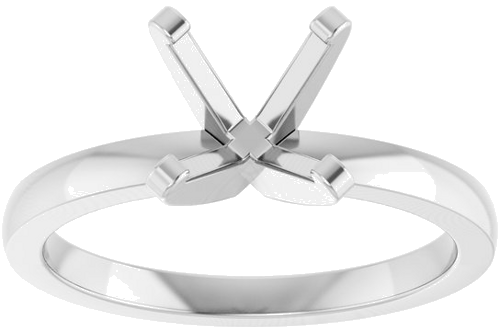 Sužadėtuvių Žiedas „Solitaire“ 585 Baltojo Aukso Round 7.6mm (3)