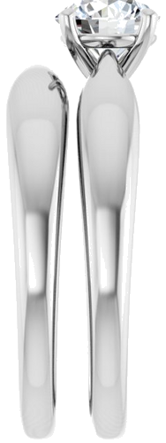 14K White  5.8 mm Round Solitaire Engagement Ring Mounting (9)