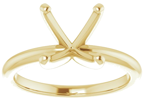 14K Yellow  9.4 mm Round Solitaire Engagement Ring Mounting (3)