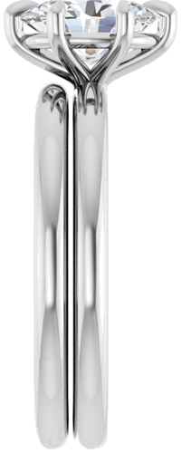 Sužadėtuvių Žiedas „Solitaire“ 585 Baltojo Aukso Oval 8mm x 6mm (9)