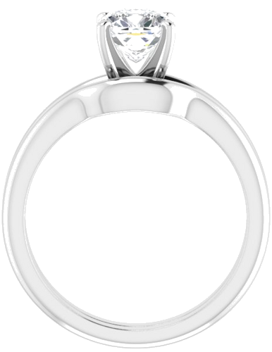 Sužadėtuvių Žiedas „Solitaire“ 585 Baltojo Aukso Cushion 6mm (7)