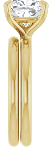 Sužadėtuvių Žiedas „Solitaire“ 10k yellow gold Cushion 8mm (9)