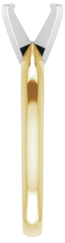 14K Yellow White 6.6-7.2 mm Round Solitaire Engagement Ring Mounting (4)