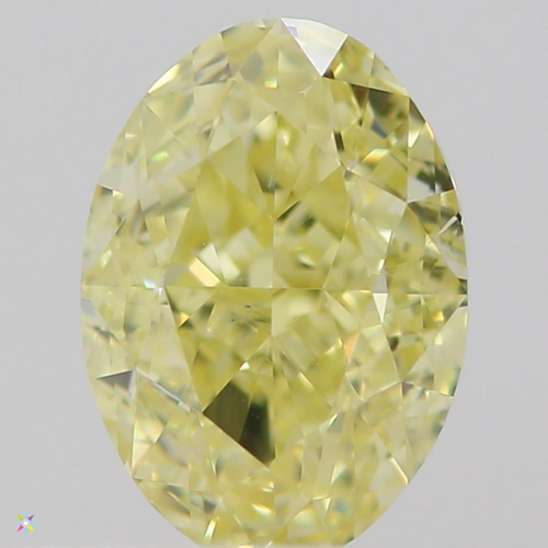 0.5 carat Fancy Intense  Yellow-SI2 Natūralus Oval Deimantas (1)