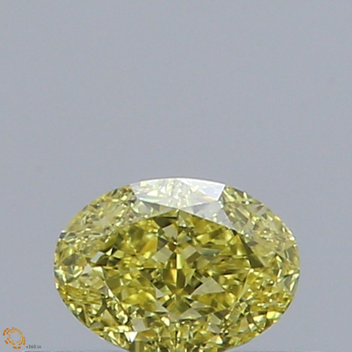 0.3 carat Fancy Intense Yellow-VS1 Natūralus Oval Deimantas (1)