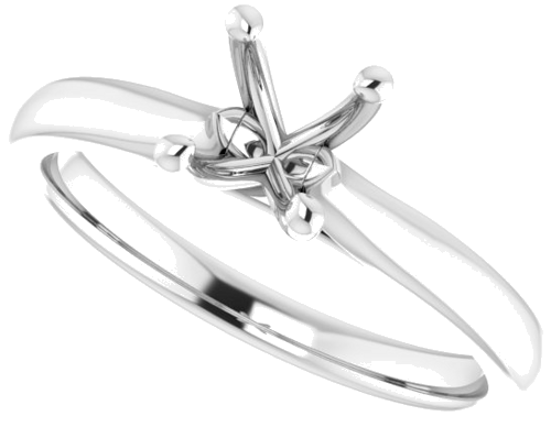 Sužadėtuvių Žiedas „Solitaire“ 950 Platinos Oval 7mm x 5mm (5)