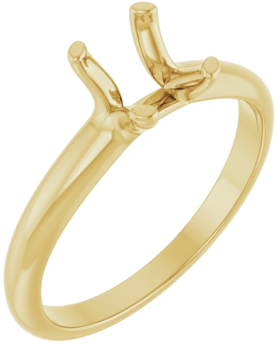 Sužadėtuvių Žiedas „Solitaire“ 14k yellow gold Oval 8mm x 6mm (1)